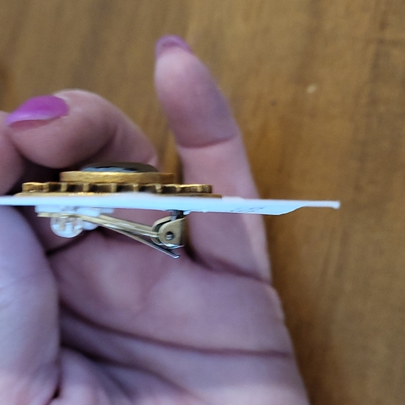 Designer Patricia Locke Hematite Crystal Jewelry Brooch and Clipon Earrings - Picture 7 of 12